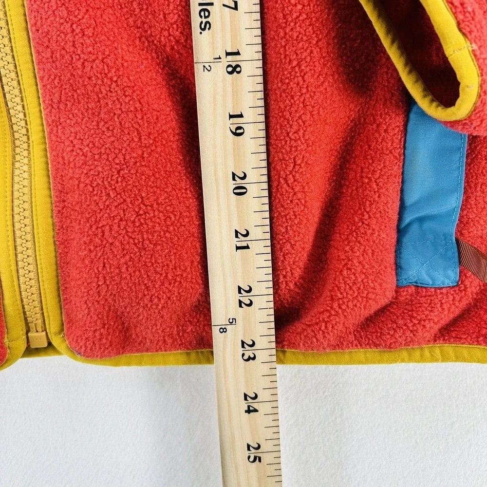 Patagonia Synchilla Fleece Jacket Kids XXL 18 Red Excellent Colorblock Zip 63520